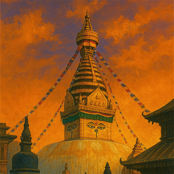 Mantra KI Illustration Stupa